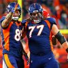 Denver Broncos players paint by number