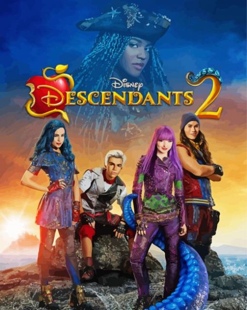 Descendants Movie poster paint by numbers