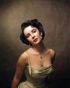 Elizabeth Taylor Actress Paint by numbers