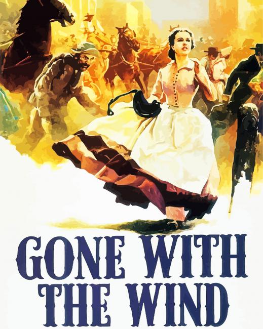Gone With The Wind Movie Poster pait by numbers