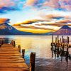 Guatemala Lake Atitlan At Sunset paint by number