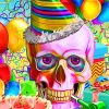 Happy Candy Skull paint by number