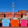 Hove Beach Huts paint by numbers