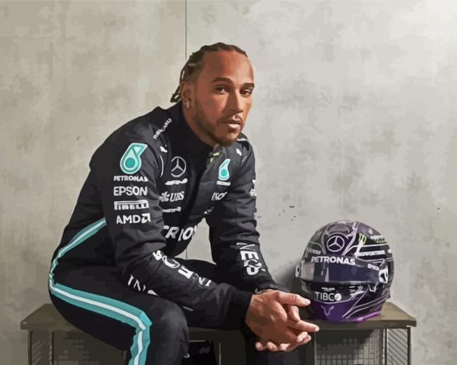 Lewis Hamilton Race Driver - Paint By Number - Paint by numbers for adult