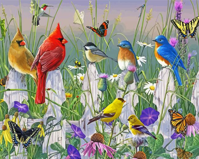 Meadow Menagerie paint by numbers