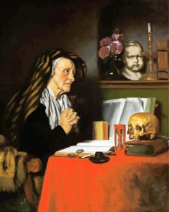 Nicolaes Old Woman Praying Paint by numbers