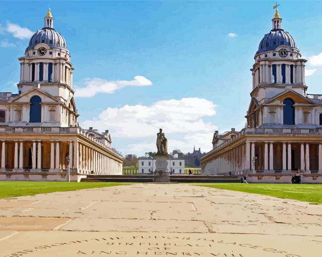 Old Royal Naval College Greenwich paint by numbers