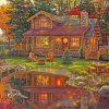 Peace River Cabin by Kim Norlien paint by numbers