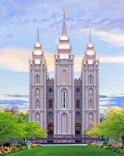 Salt Lake Utah Temple paint by numbers