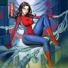 Spider Woman Hero paint by numbers