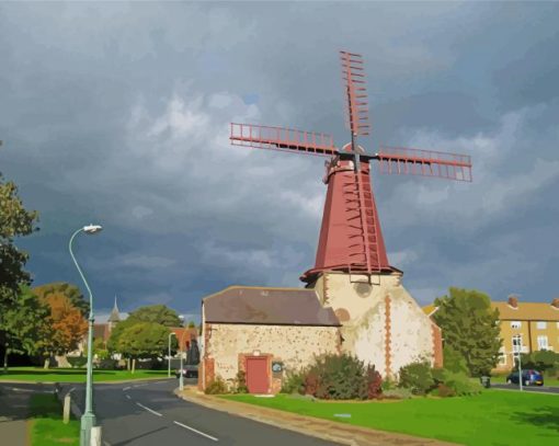 West Blatchington Windmill Hove paint by numbers