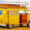 Yellow Travel Van paint by numbers