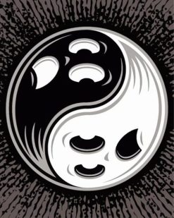 Yin And Yang Ghost paint by numbers