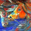 Abstract Native American Horses paint by number