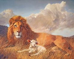 Aesthetic Lion And Lamb Paint by numbers
