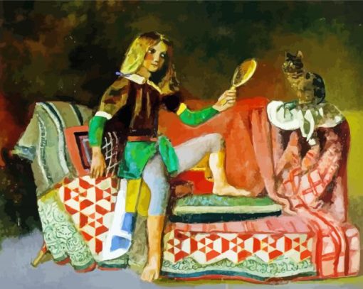 Balthus Cat In The Mirror Paint by numbers