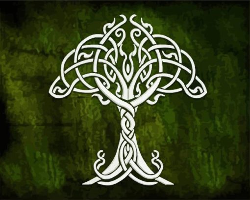 celtic tree art paint by numbers