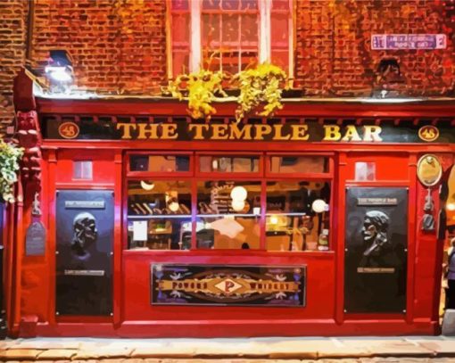 Pub Temple Bar Dublin paint by numbers