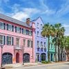 Rainbow Row Charleston paint by numbers