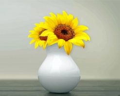 Sunflower Vintage Vase paint by numbers