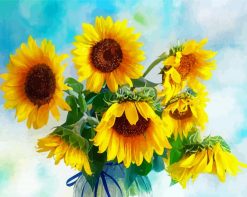 Sunflower In Vase paint by numbers