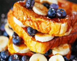 French Toast With Blueberry paint by numbers