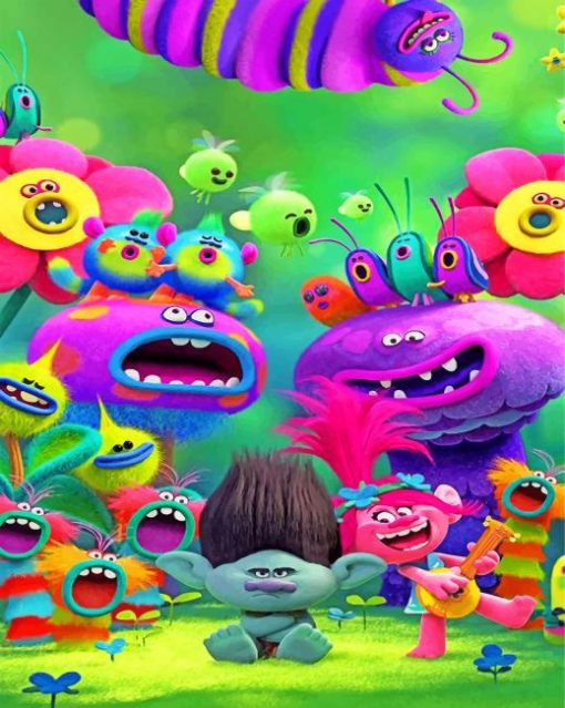 Trolls Movie paint by numbers