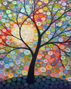 Abstract Tree Art paint by numbers