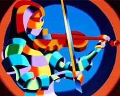 Abstract Violinist Art paint by numbers