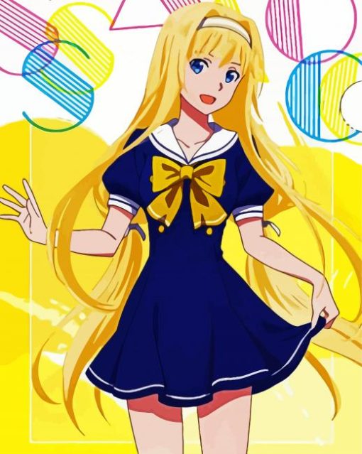 Alice Zuberg Anime Girl paint by numbers