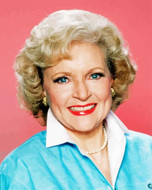 Beautiful Betty White paint by numbers