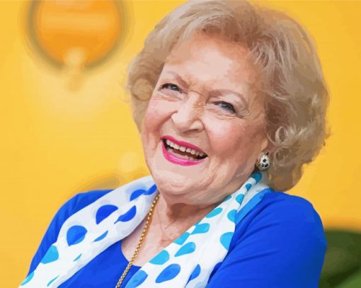 Betty White Smiling paint by numbers