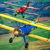 Blue And Red Biplane paint by umbers