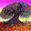 Colorful Tree With Leaves paint by numbers