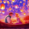 Disney Movie Tangled Lanterns paint by numbers