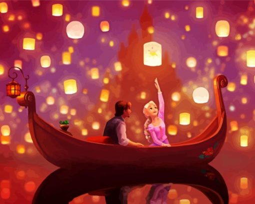 Disney Tangled Lantern paint by numbers