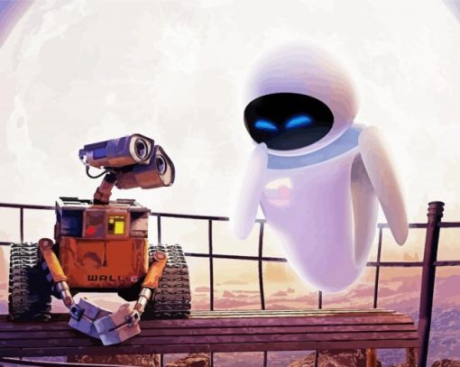 Disney Wall E And Eve paint by numbers