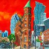 Distortion Buildings Art paint by numbers
