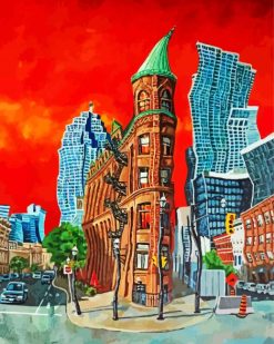 Distortion Buildings Art paint by numbers