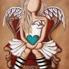Faceless angel Carrying heart paint by number