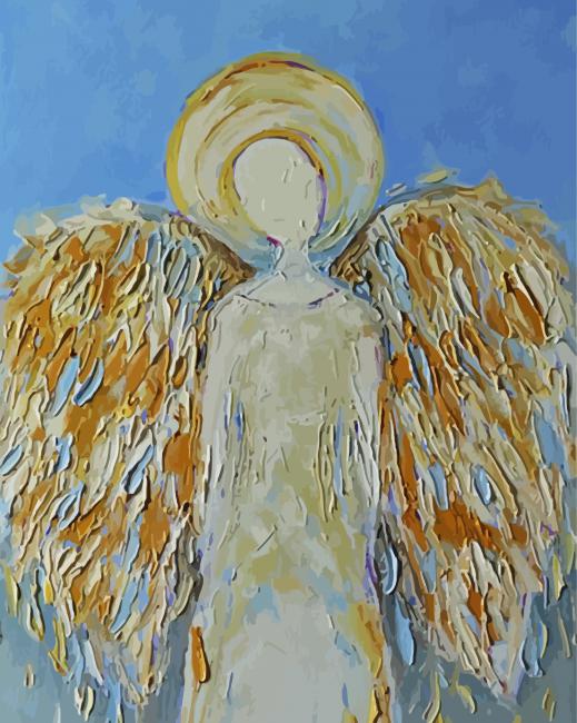 Faceless angel art paint by numbers
