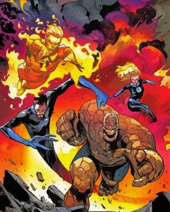 Fantastic Four Illustration paint by numbers