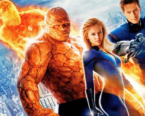 Fantastic Four paint by numbers