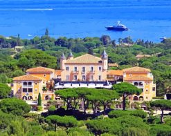 Hotel Chateau Saint Tropez paint by numbers
