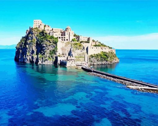 Aesthetic Castello Aragonese D Ischia paint by numbers