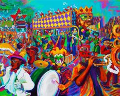Mardi Gras Celebration paint by numbers