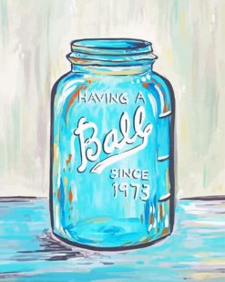 Mason jar paint by numbers