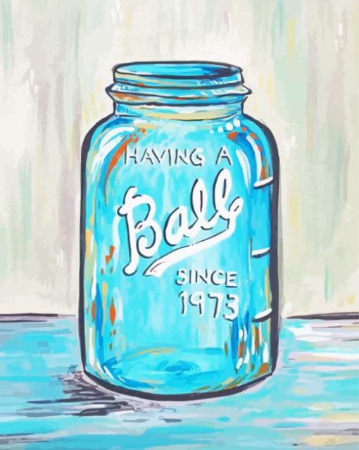 Mason jar paint by numbers