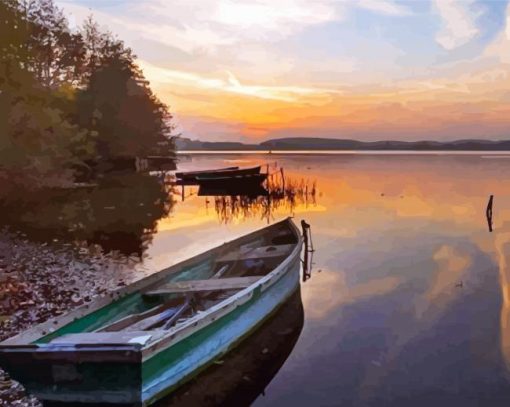 Mazury Lakes paint by numbers