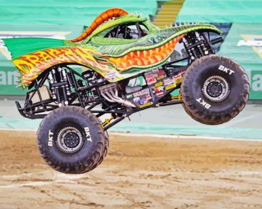 Monster Truck Race paint by numbers